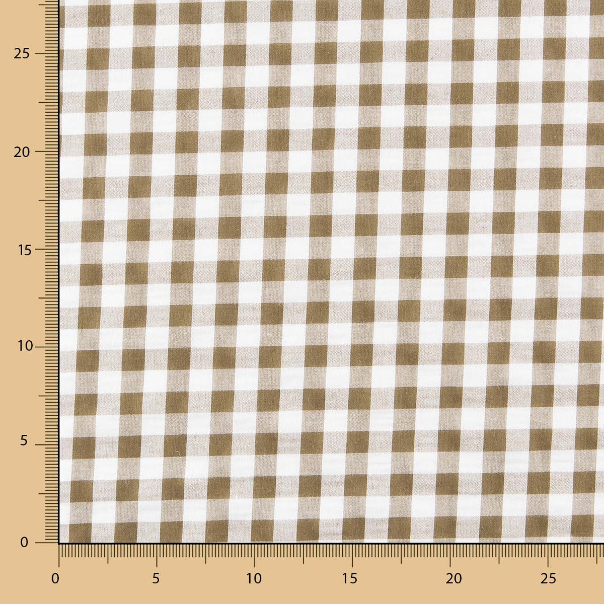 Seersucker Cuadro Maxi Kaki - Ribes y Casals