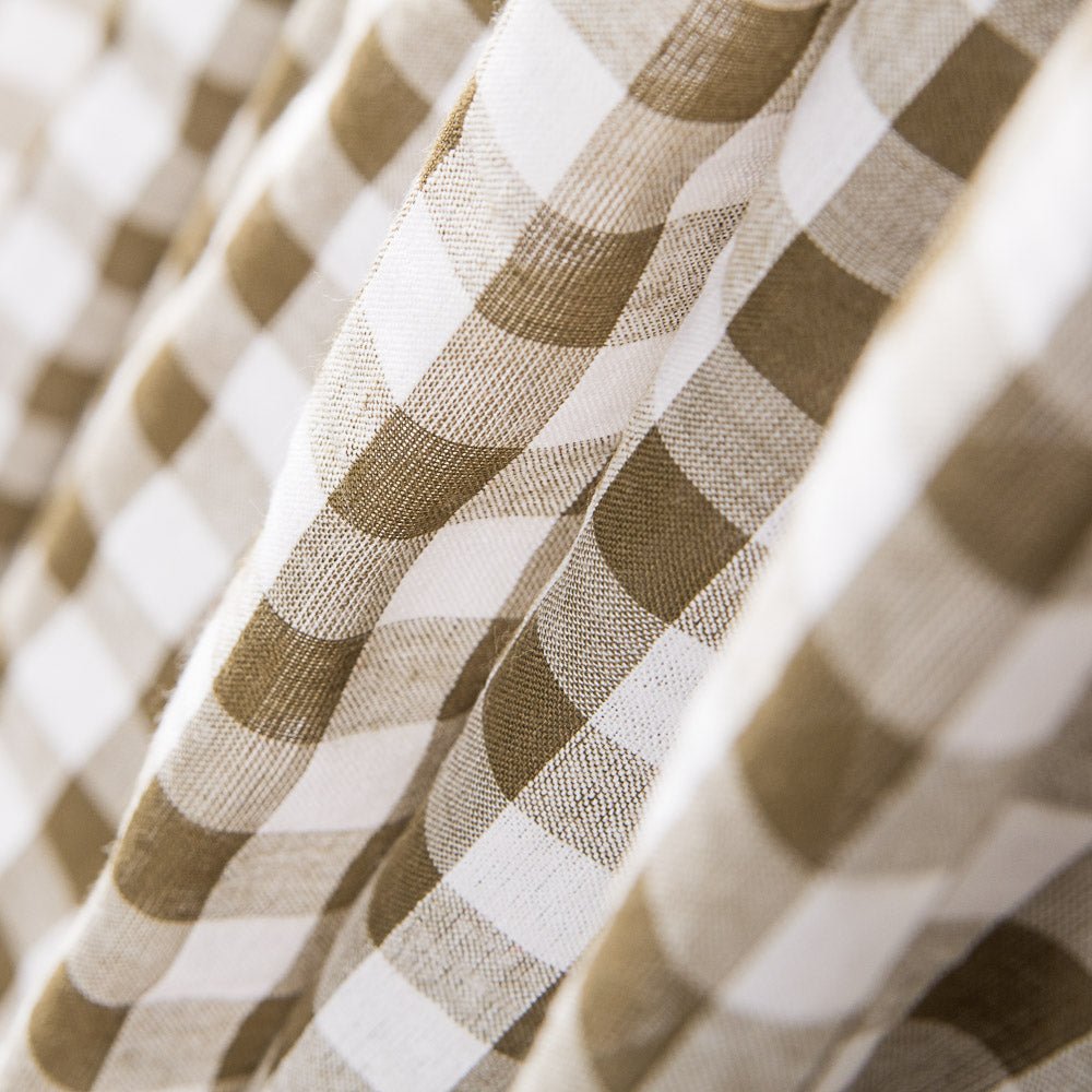 Seersucker Cuadro Maxi Kaki - Ribes y Casals