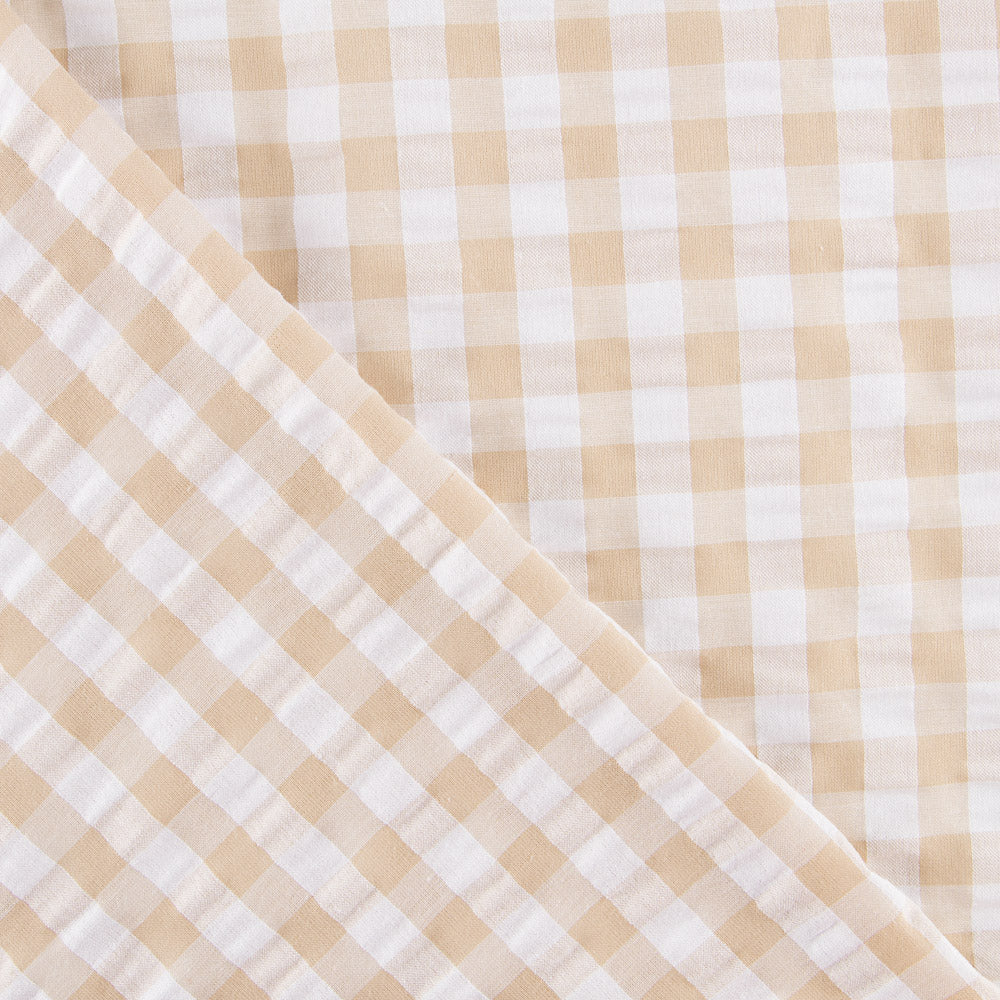 Seersucker Cuadro Maxi Camel - Ribes y Casals