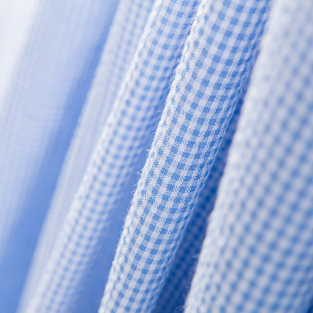 Seersucker Cuadro Mini Azul Mezcla - Ribes y Casals