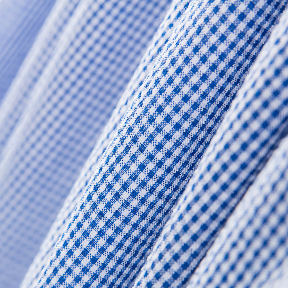 Seersucker Cuadro Mini Azul Oscuro Mezcla - Ribes y Casals