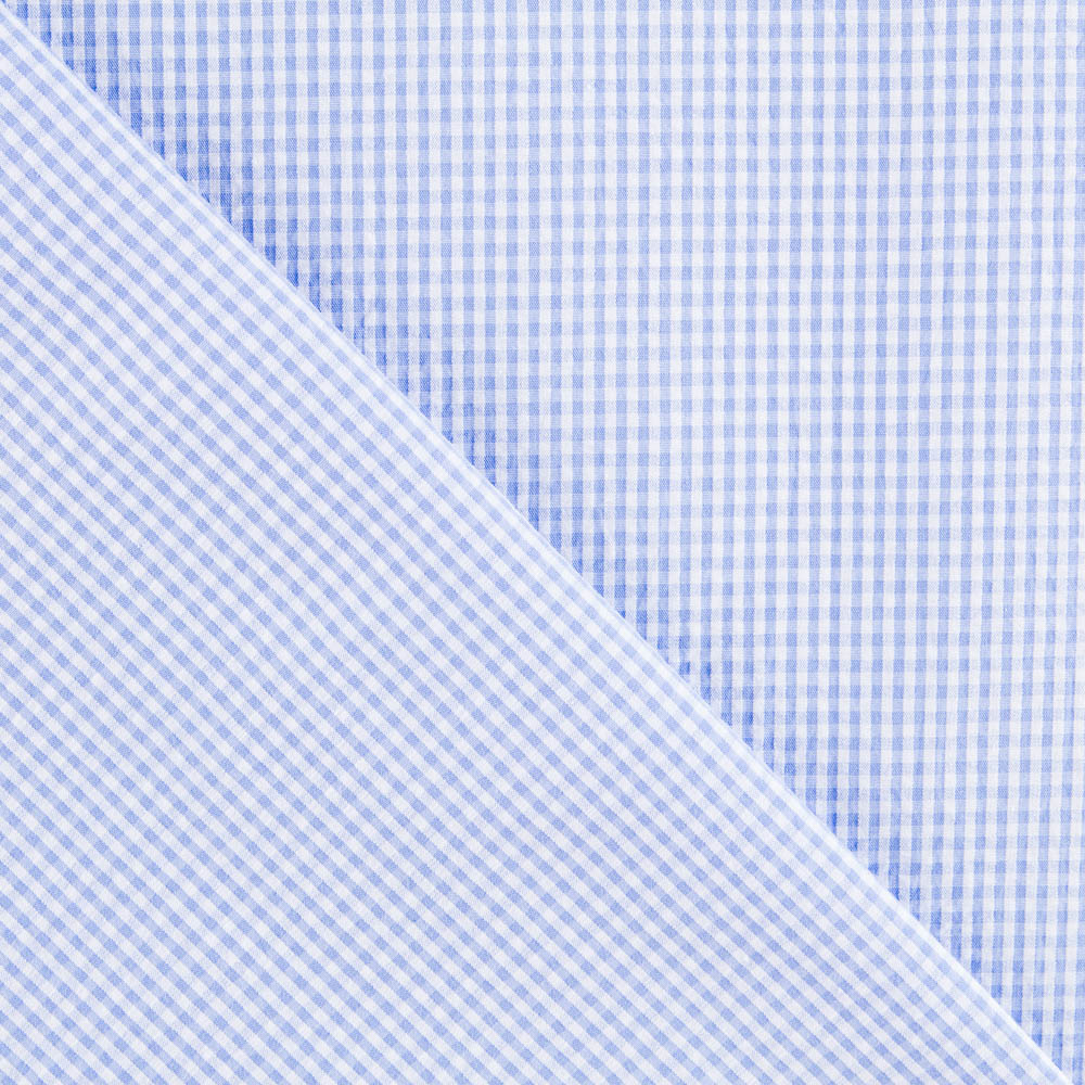 Seersucker Cuadro Mini Azul - Ribes y Casals