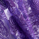 Tela Encaje Hoja Rebrodé Lila - Ribes y Casals