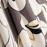 Crep Elástico Floral Gris - Ribes y Casals