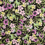 Crep Poliéster Florales Rosa - Ribes y Casals