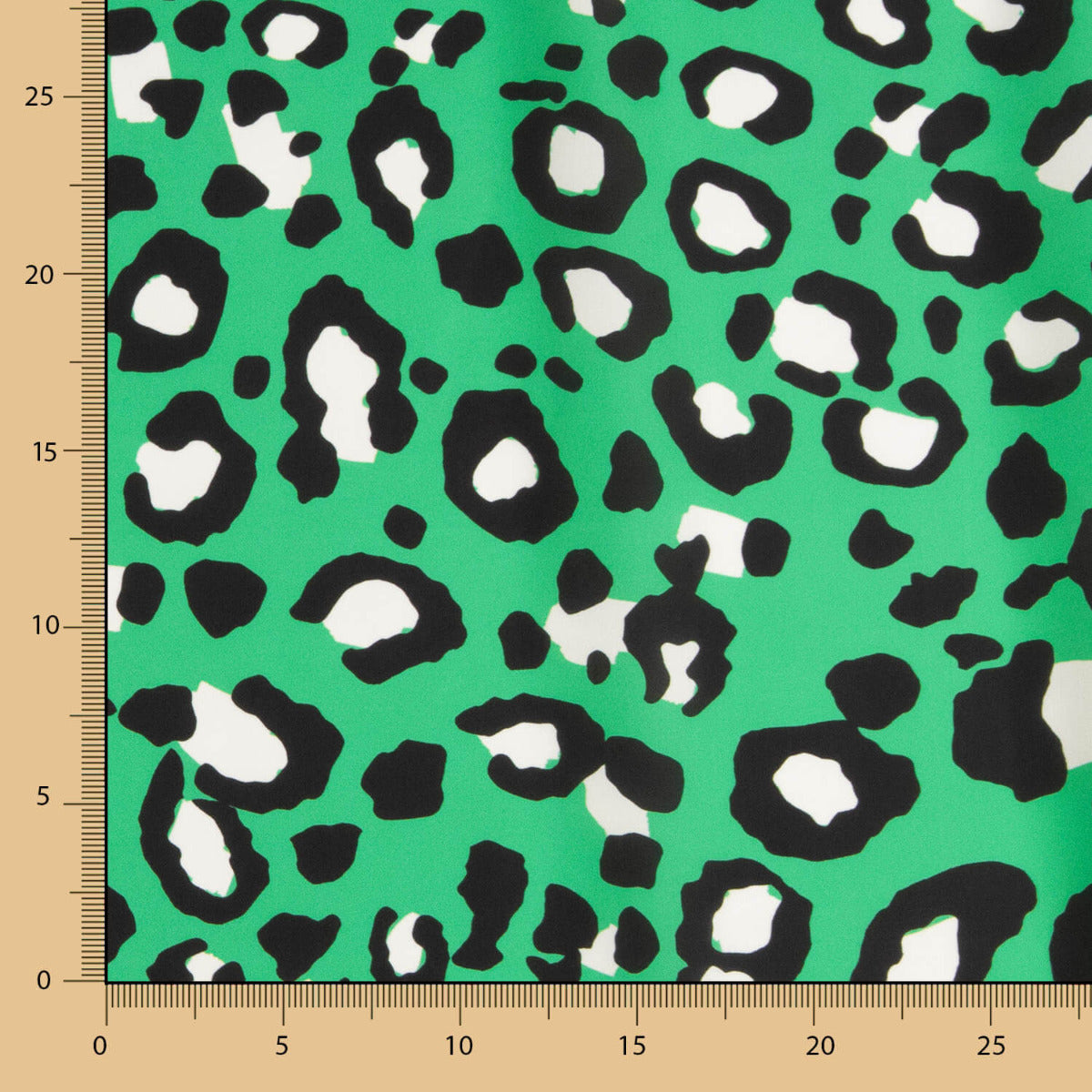 Satén Estampado Leopardo Verde - Ribes y Casals