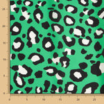 Satén Estampado Leopardo Verde - Ribes y Casals