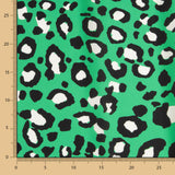 Satén Estampado Leopardo Verde - Ribes y Casals