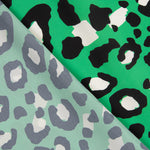 Satén Estampado Leopardo Verde - Ribes y Casals