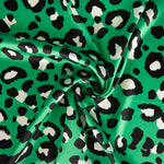 Satén Estampado Leopardo Verde - Ribes y Casals