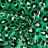 Satén Estampado Leopardo Verde - Ribes y Casals