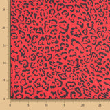 Satén Estampado Leopardo Rojo - Ribes y Casals