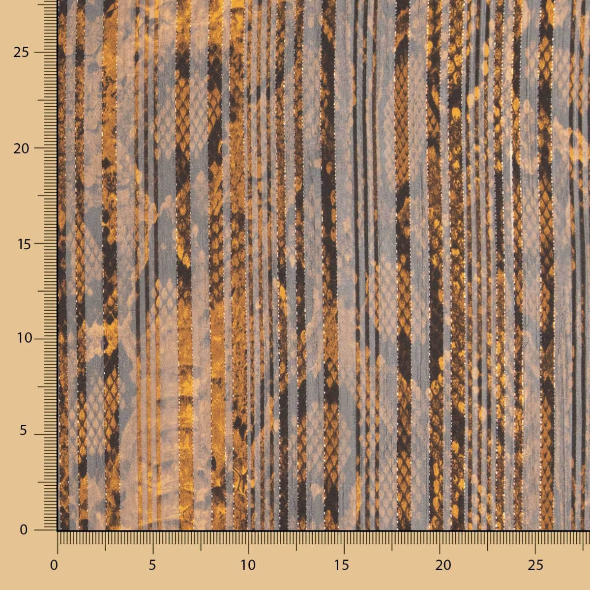 Gasa Lurex Serpiente Marrón - Ribes y Casals