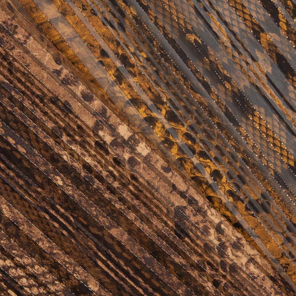 Gasa Lurex Serpiente Marrón - Ribes y Casals