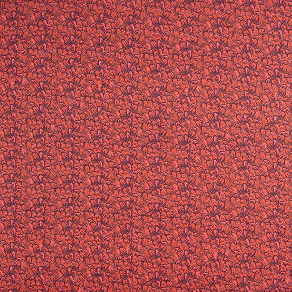 Satén Estampado Floral Rojo - Ribes y Casals