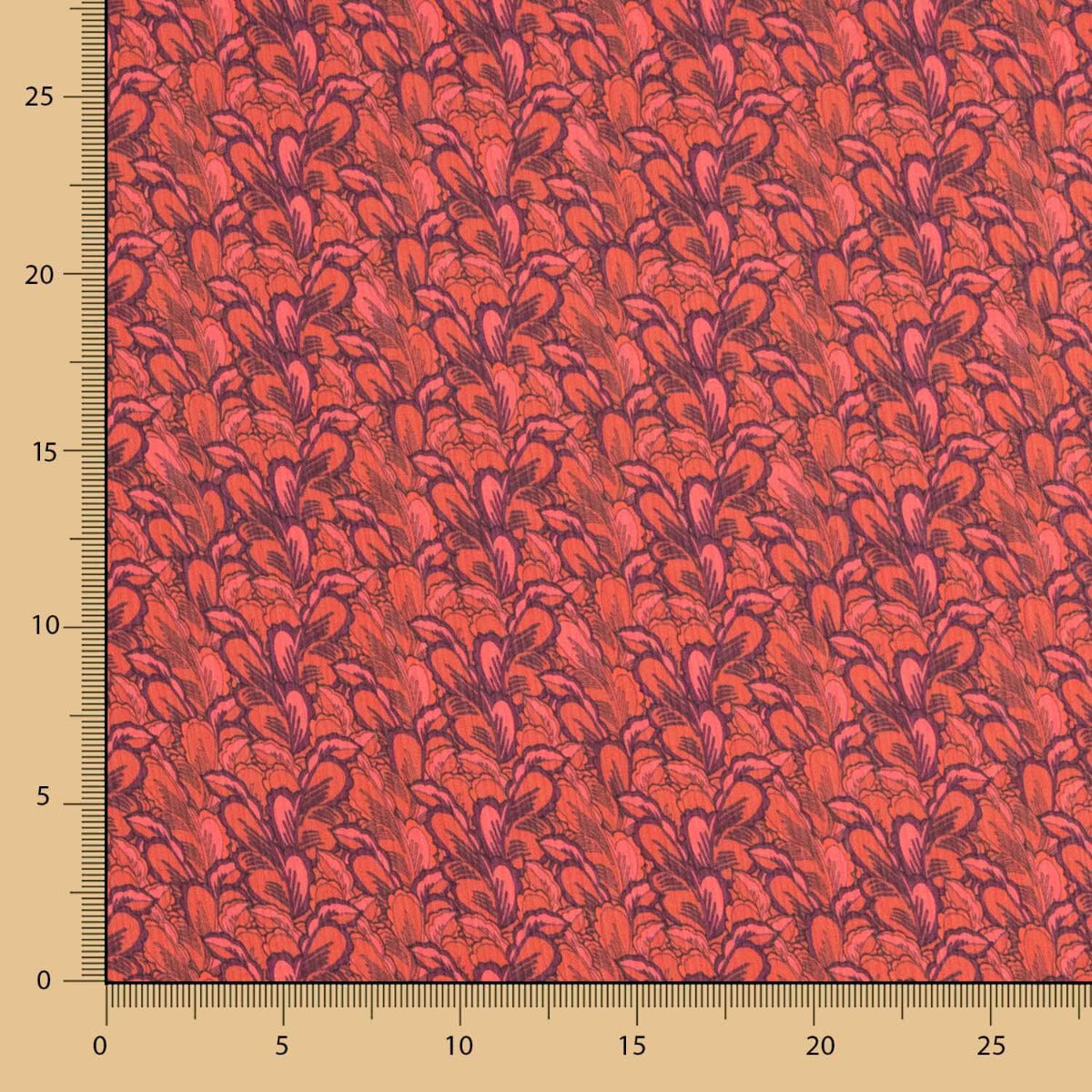 Satén Estampado Floral Rojo - Ribes y Casals