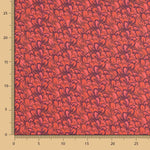 Satén Estampado Floral Rojo - Ribes y Casals