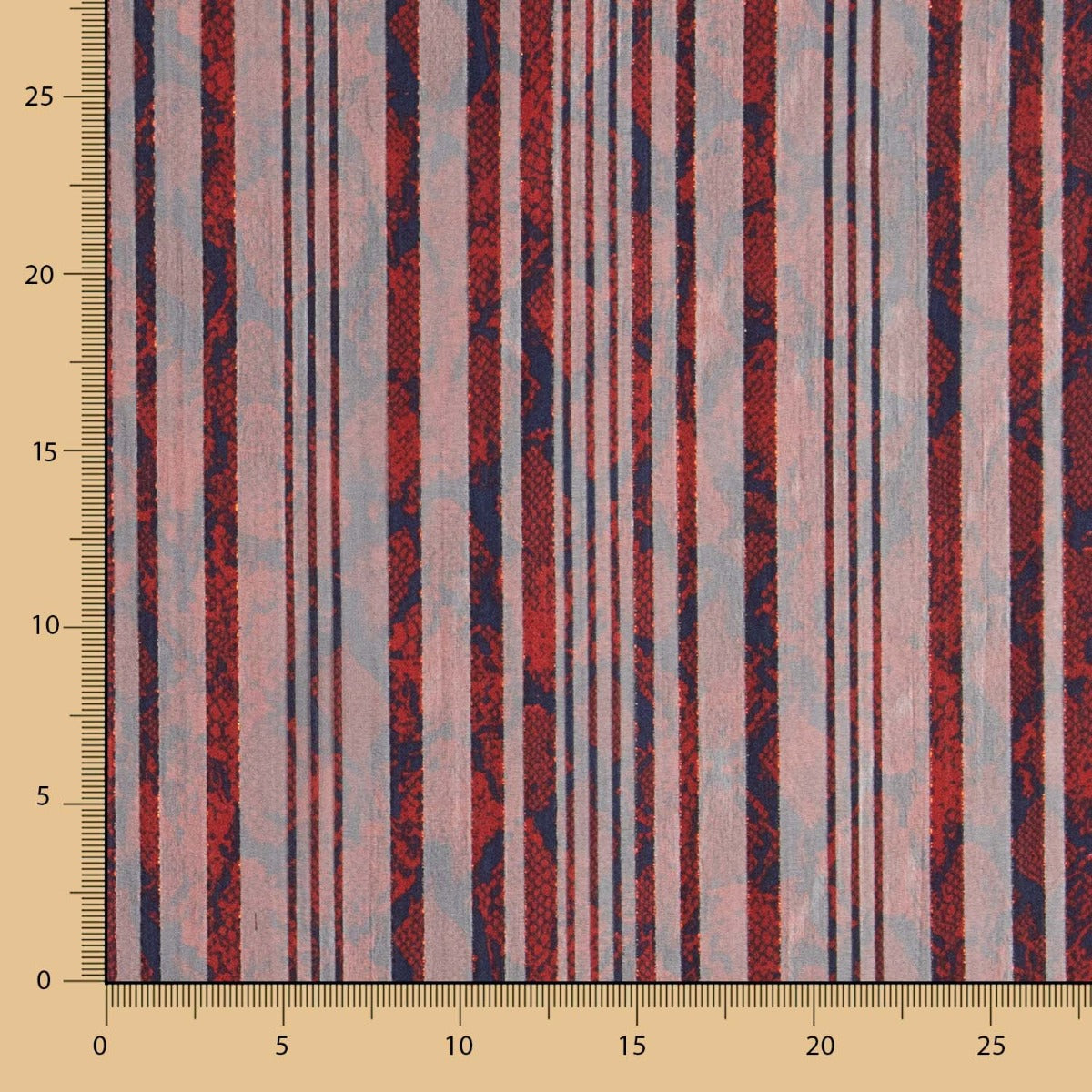 Retal Gasa Lurex Serpiente Granate 170x140 cm - Ribes y Casals