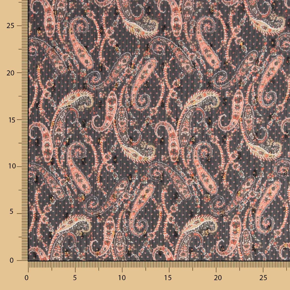 Gasa Pasiley Lunar Negro - Ribes y Casals