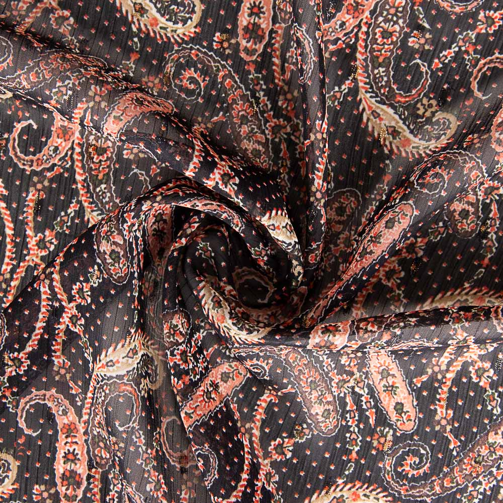 Gasa Pasiley Lunar Negro - Ribes y Casals