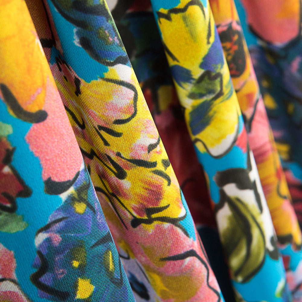 Plana Poliéster Flor Turquesa - Ribes y Casals