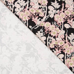 Sarga Spandex Flor Fondo Negro - Ribes y Casals