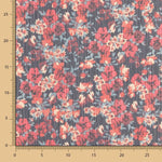 Gasa Poliéster Flores Grana - Ribes y Casals