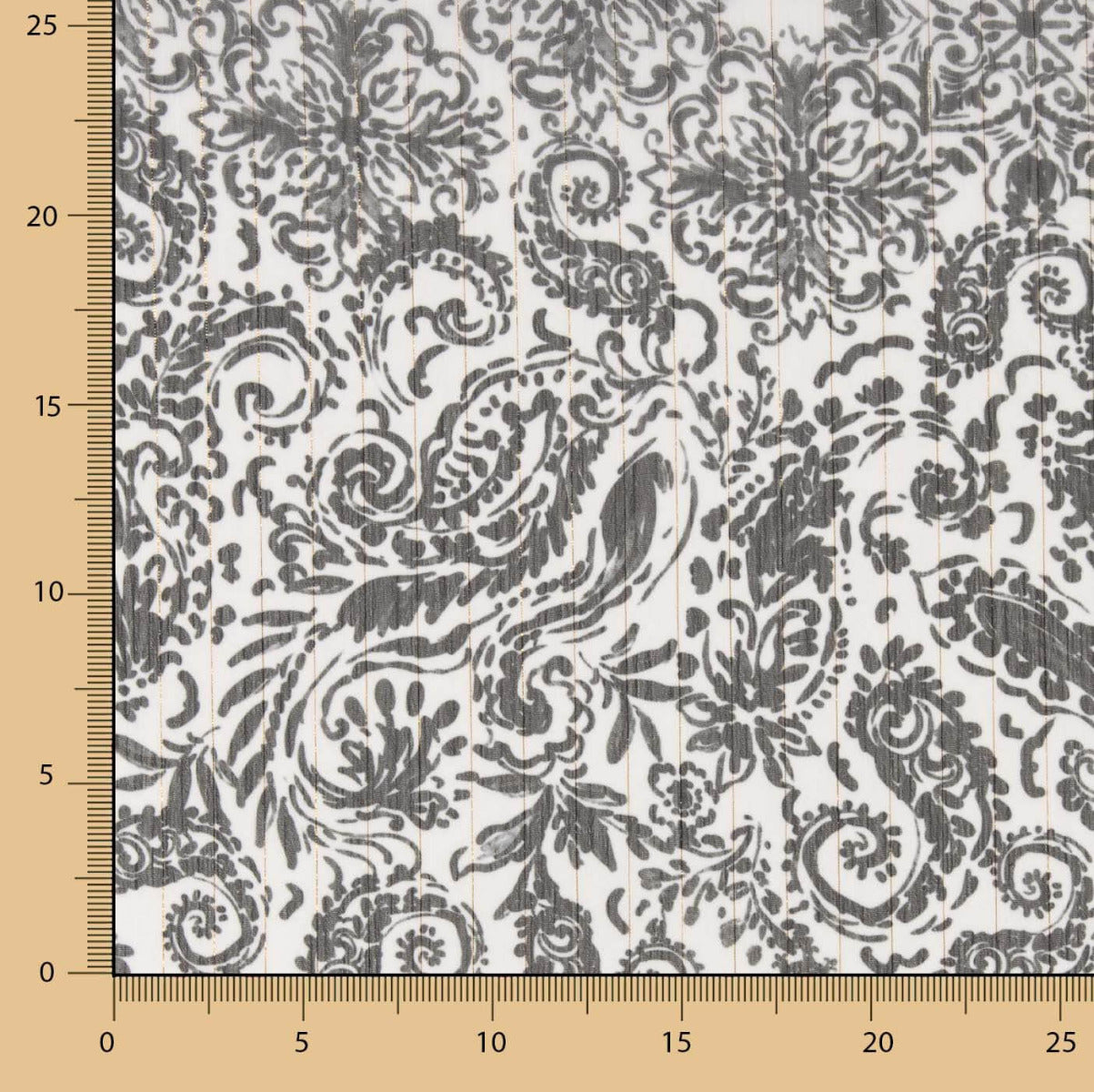 Gasa Lúrex Cachemir Negro - Ribes y Casals