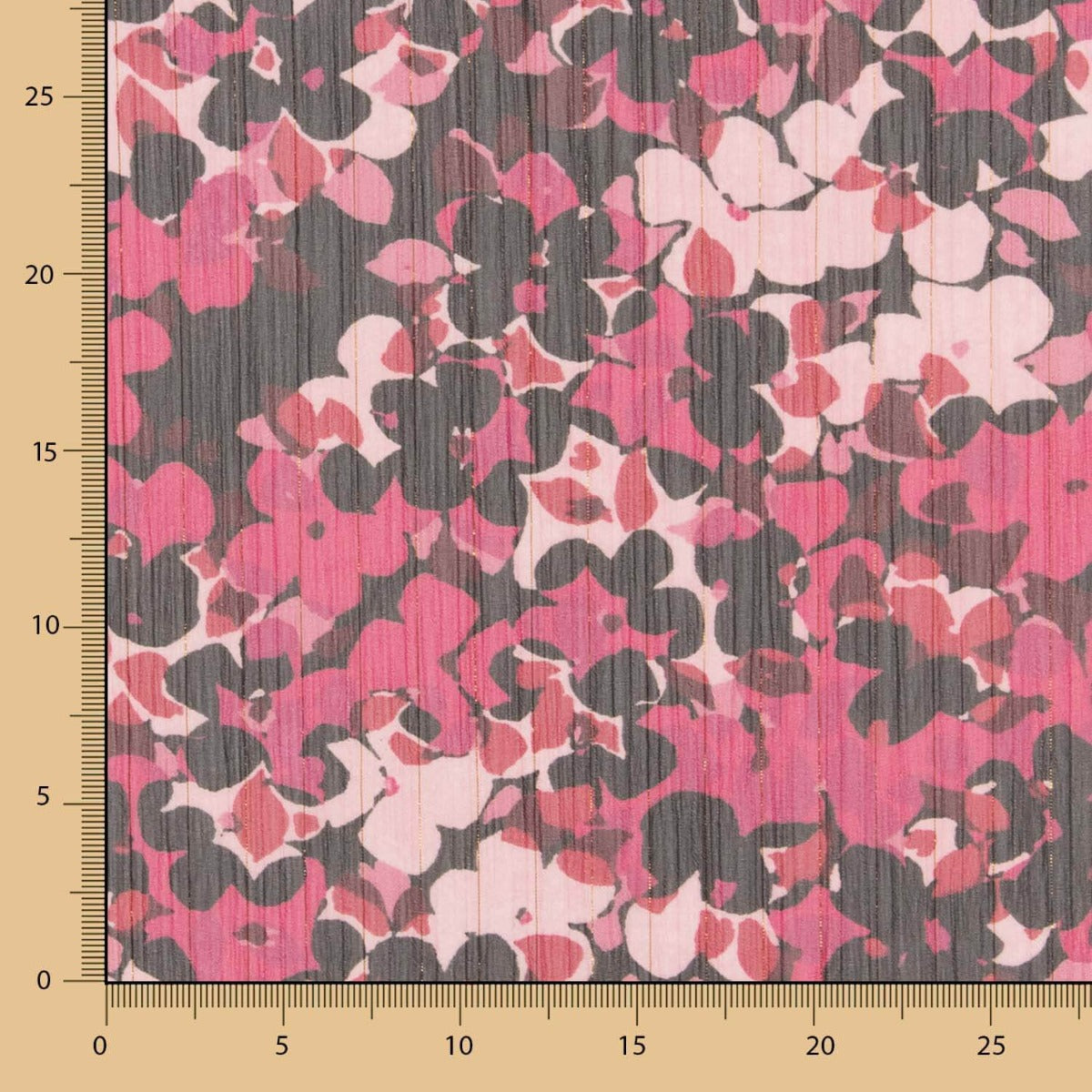 Gasa Lurex Flor Mango Fucsia - Ribes y Casals