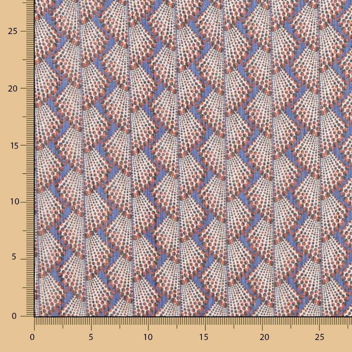 Gasa Lurex Abanico Azul - Ribes y Casals