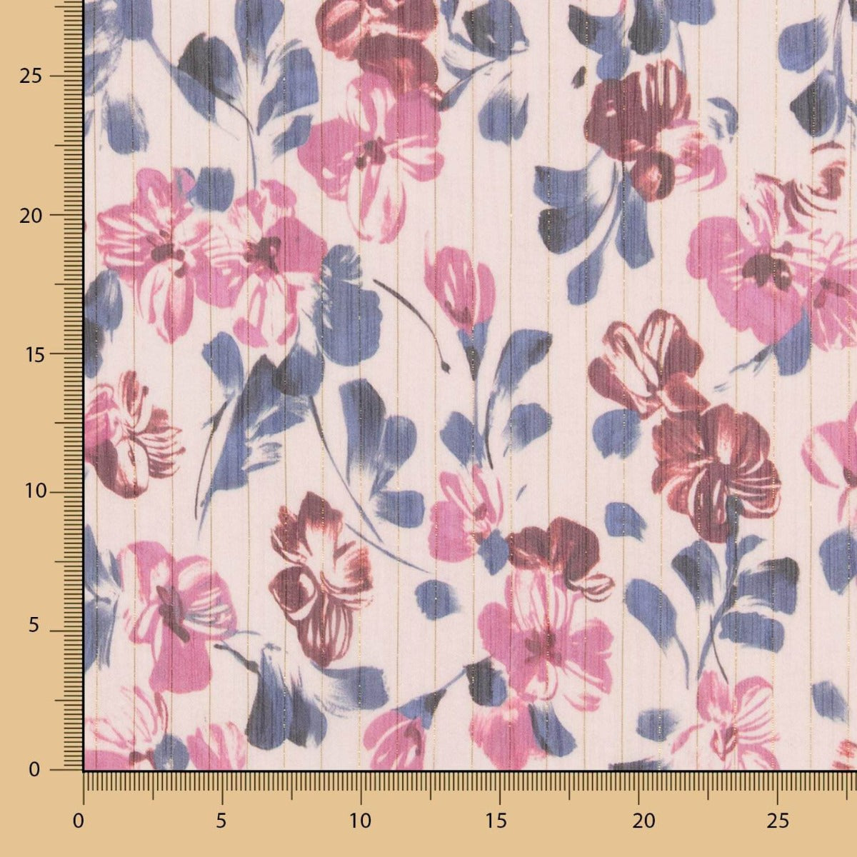 Gasa Lurex Flor Rosa Claro - Ribes y Casals