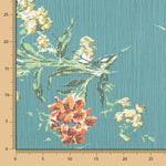 Gasa Poliéster Flor Verde Botella - Ribes y Casals