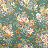 Gasa Poliéster Flor Jardín Verde - Ribes y Casals