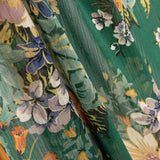 Gasa Poliéster Flor Jardín Verde - Ribes y Casals