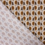 Popelín Algodón Geométrico Marrón - Ribes y Casals