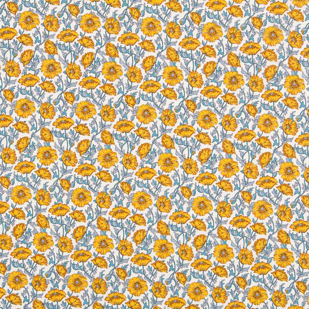 Tela Liberty flores Ocre - Ribes y Casals