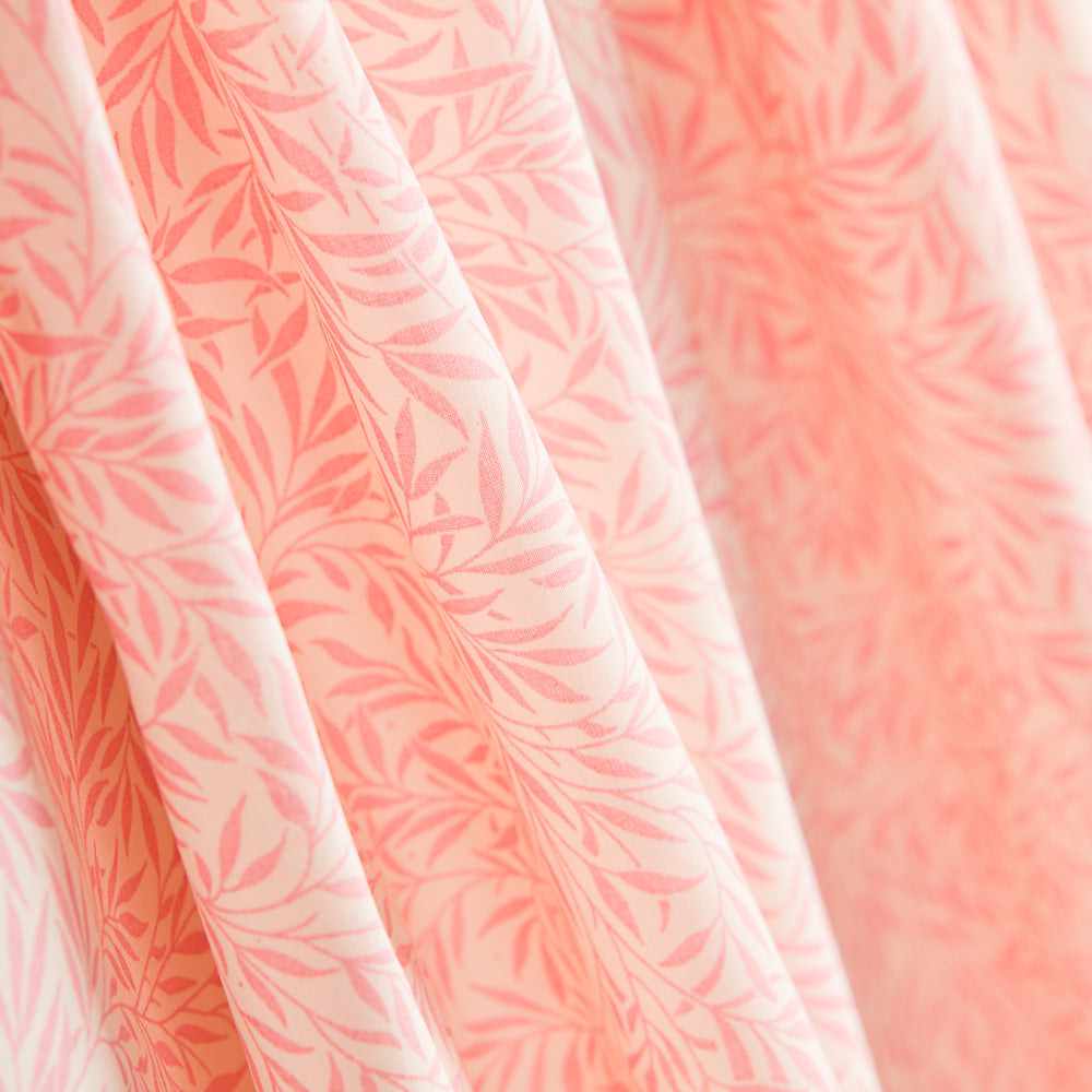 Tela Liberty Hojas Palma Rosa - Ribes y Casals