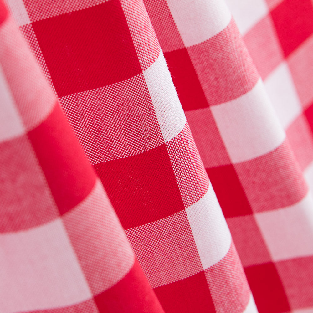 Tela Mantelería Cuadros Rojo 28mm - Ribes y Casals
