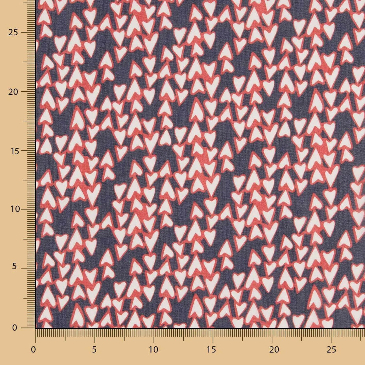Gasa Poliéster Corazones - Ribes y Casals