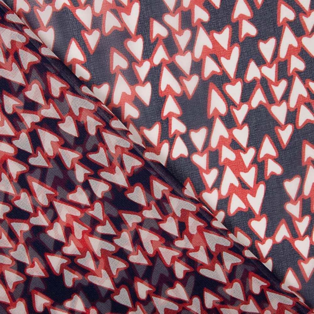 Gasa Poliéster Corazones - Ribes y Casals