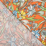 Satén Mate Floral Naranja - Ribes y Casals