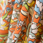 Satén Mate Floral Naranja - Ribes y Casals