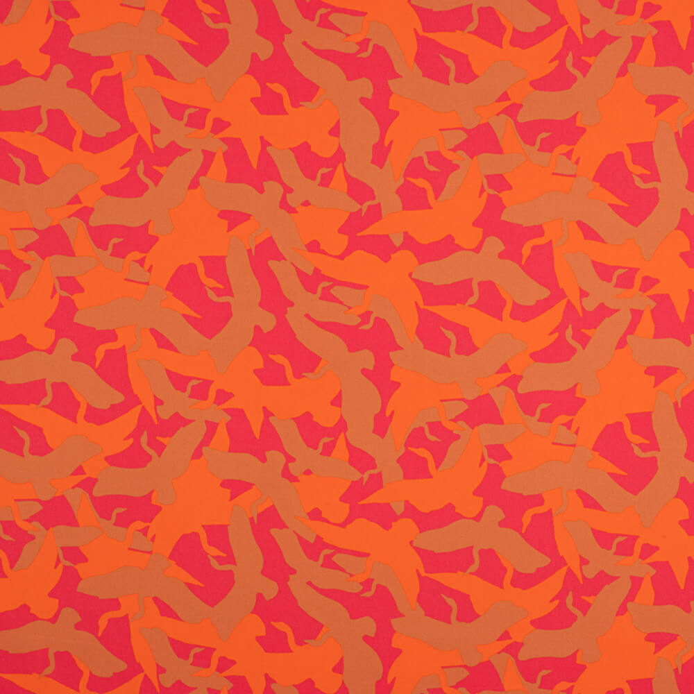 Georgette Poliéster Naranja Punch - Ribes y Casals