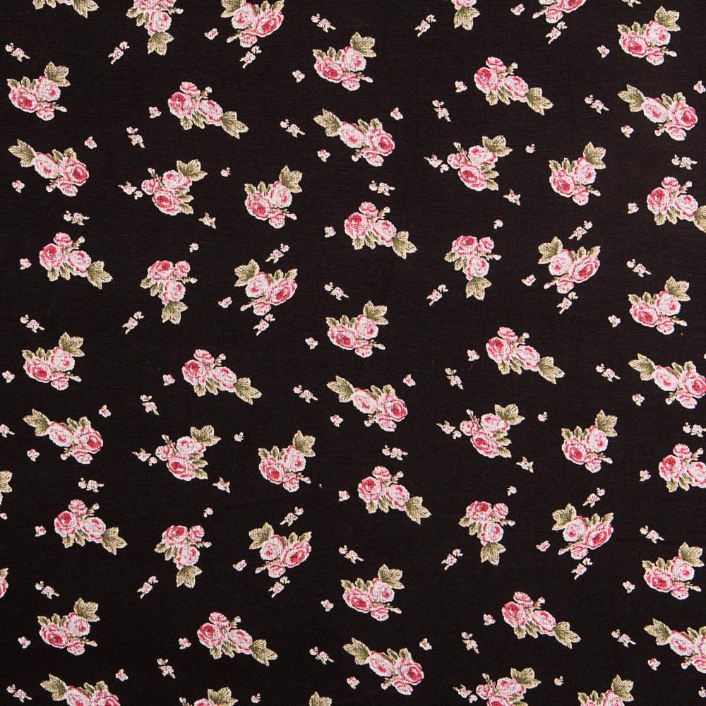 Punto Jersey Mini Cretona Negro - Ribes y Casals