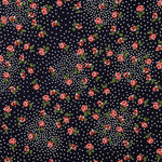 Crep Viscosa Lunar Rosetón Rojo - Ribes y Casals
