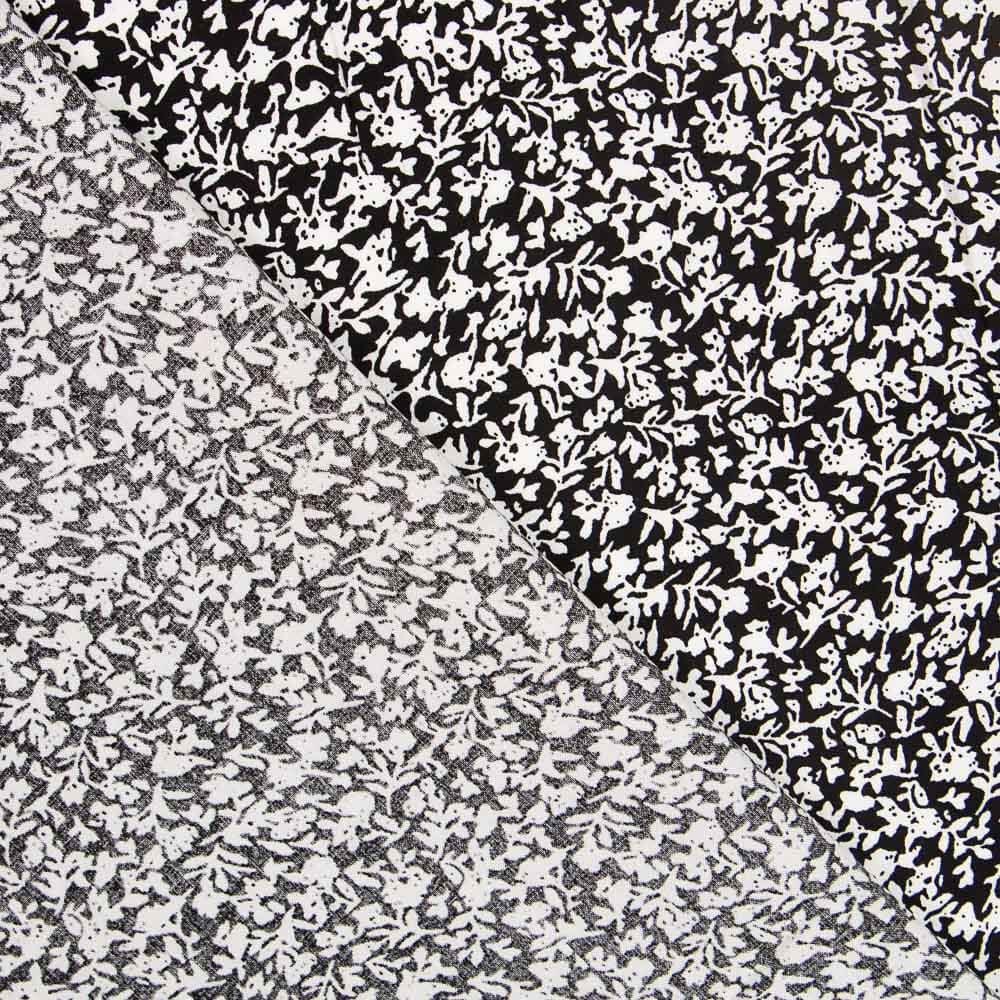 Viscosa Floral Pétalos Negra - Ribes y Casals