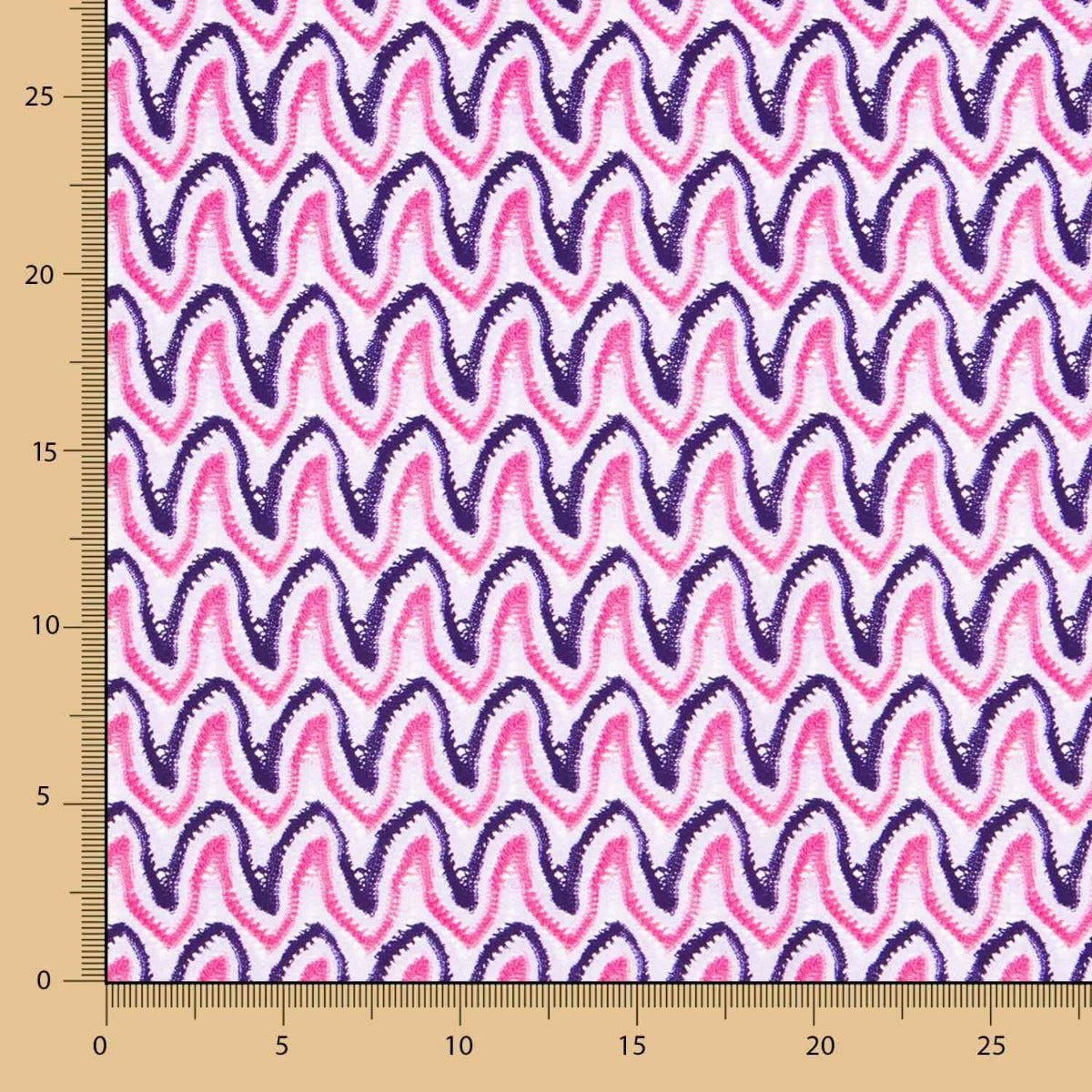 Lycra Mate Fina Ondas Fucsia - Ribes y Casals