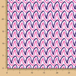 Lycra Mate Fina Ondas Fucsia - Ribes y Casals