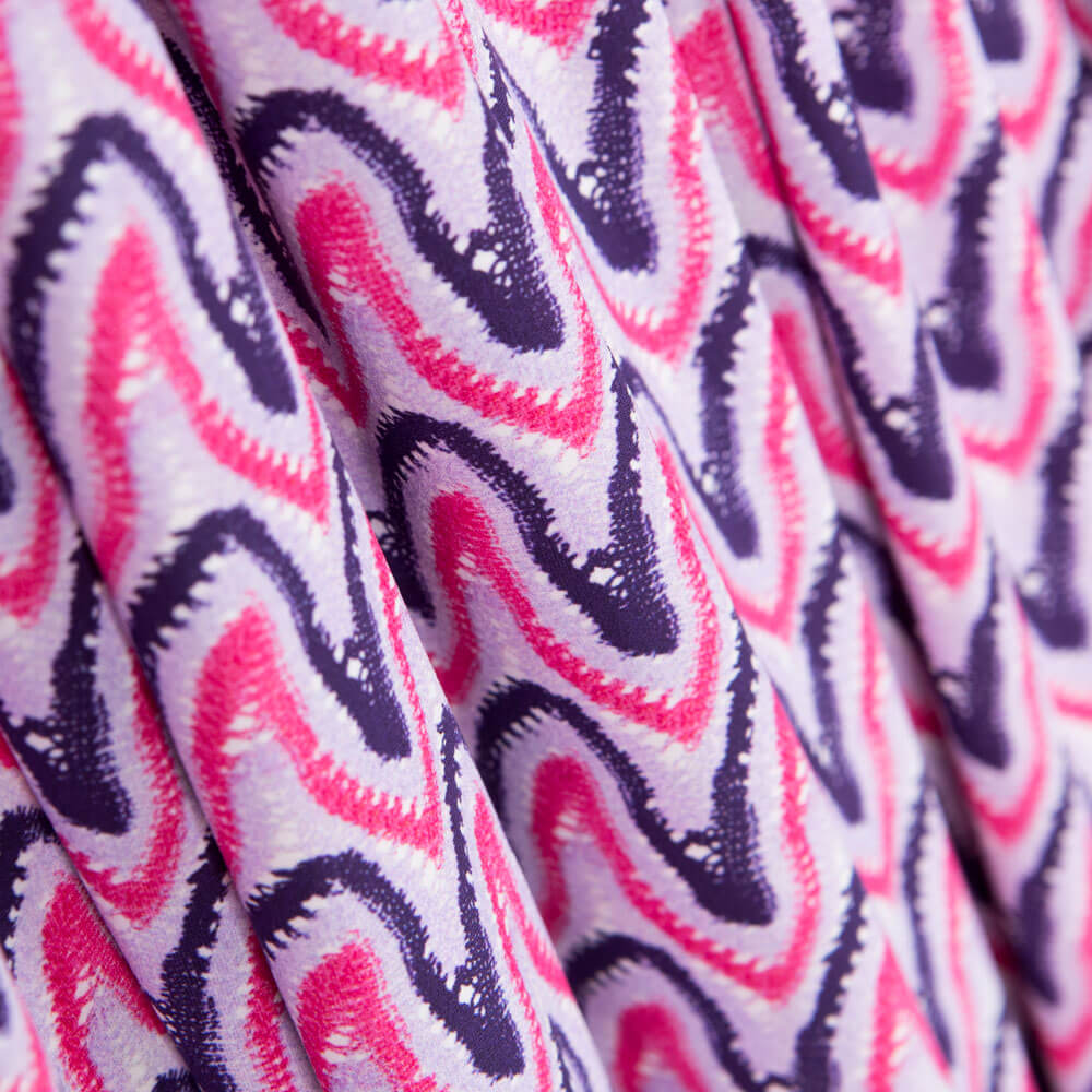 Lycra Mate Fina Ondas Fucsia - Ribes y Casals