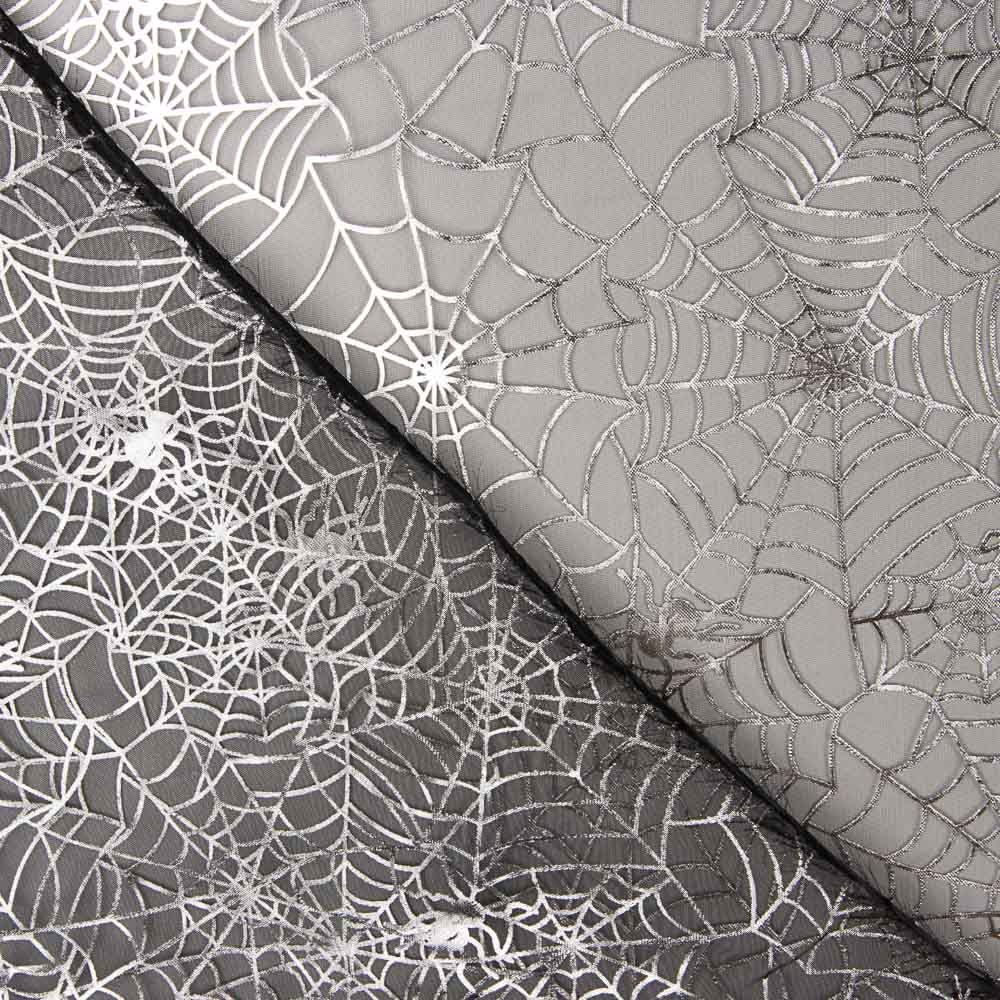 Tela Organza Telarañas Negra - Ribes y Casals